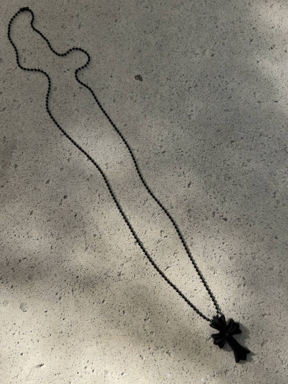 Used Black Chrome Hearts Rubber Necklace